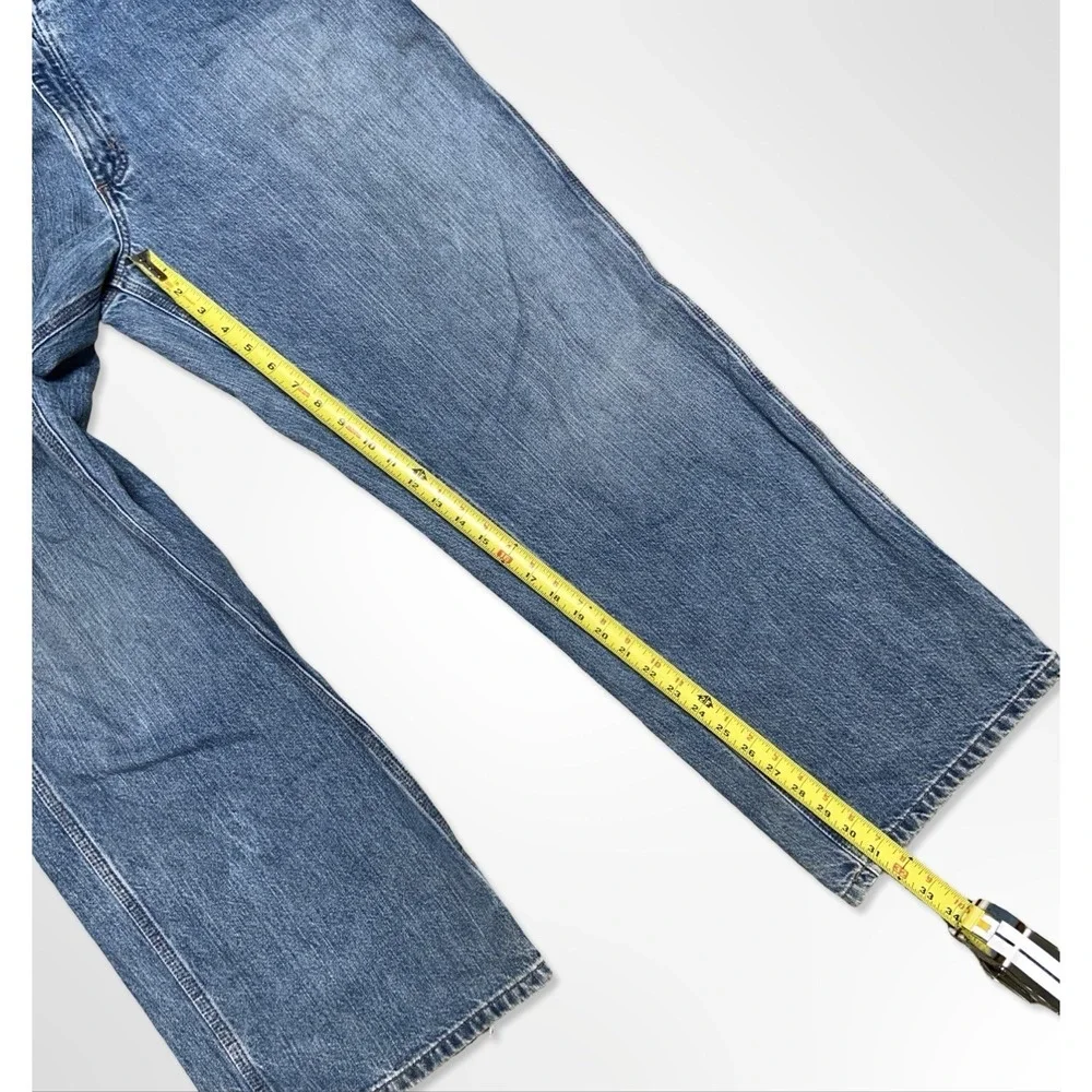 Vintage Carhartt Jeans Loose Baggy Fit Wide Leg Men's 40x32 Blue Denim Workwear